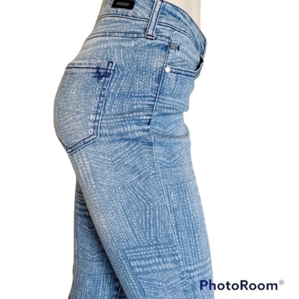 Liverpool light wash printed pattern skinny jeans 0